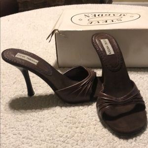Steve Madden Alyssa Brown Leather heels